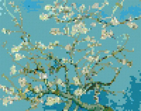拼豆作品：梵高 · 杏花